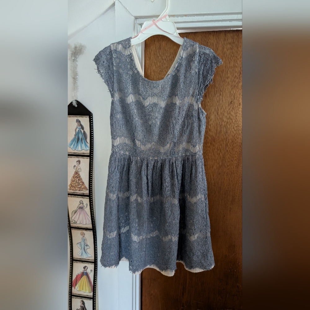 Forever 21 Blue Lace Dress Juniors Size Small